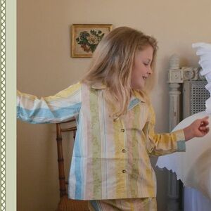 Kids -Playsuit in Primrose Stripe